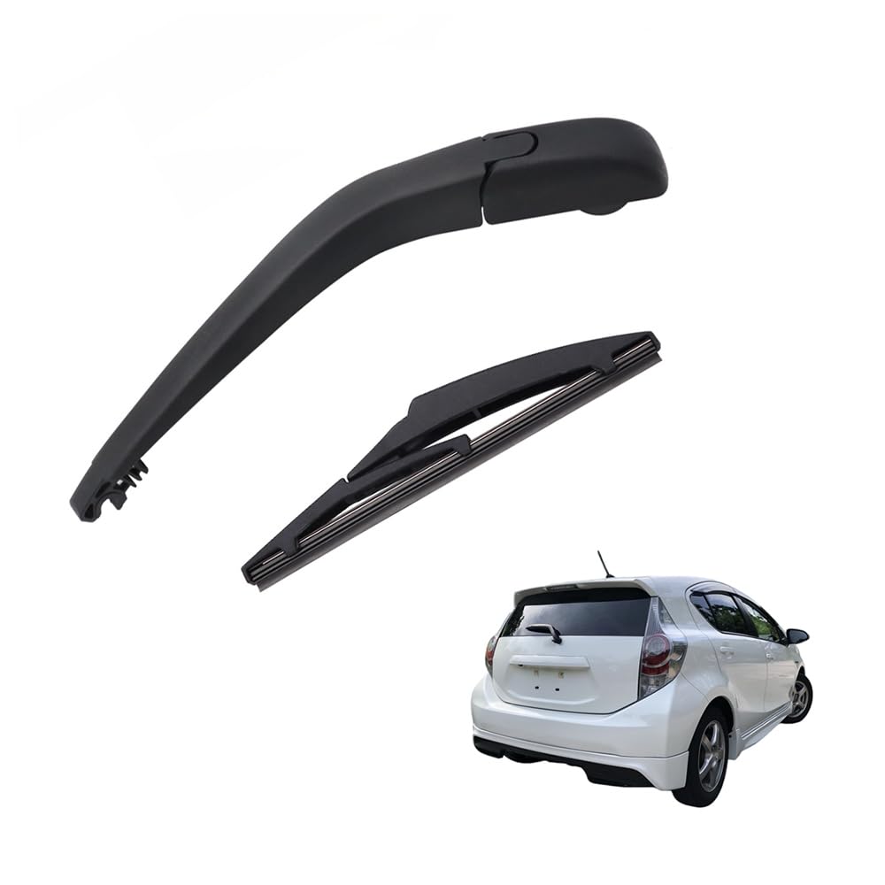 AMHVMU Rear Windscreen Wiper Blade Arm Set Fit For Toyota PRIUS C 2010-