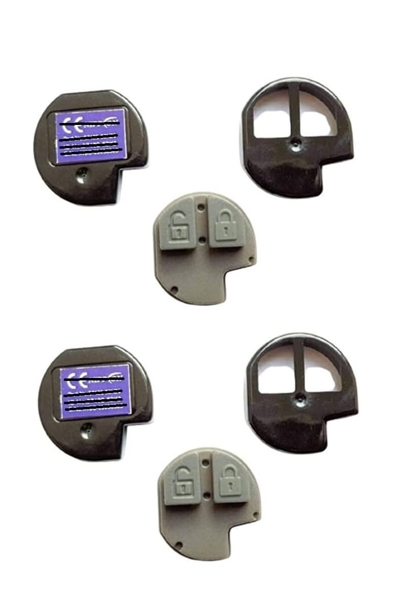 Abundance 2 Button Remote Inner housing Compatible for Maruti Suzuki Swift, Wagonar, Alto, A-Star, Dezire, etc with Rubber pad (Pack of 2)