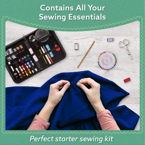 Image of ARTIKA Sewing Kit for Adults and Kids (142 PCS) - Small Beginner Set w /Multicolor Thread, Needles, Scissors, Thimble & Clips - Emergency Repair and Travel Kits - Sewing Accessories and Supplies