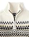 The Children's Place Boys' Long Sleeve Sweater, Black Fairisle Quarter Zip, X-Small