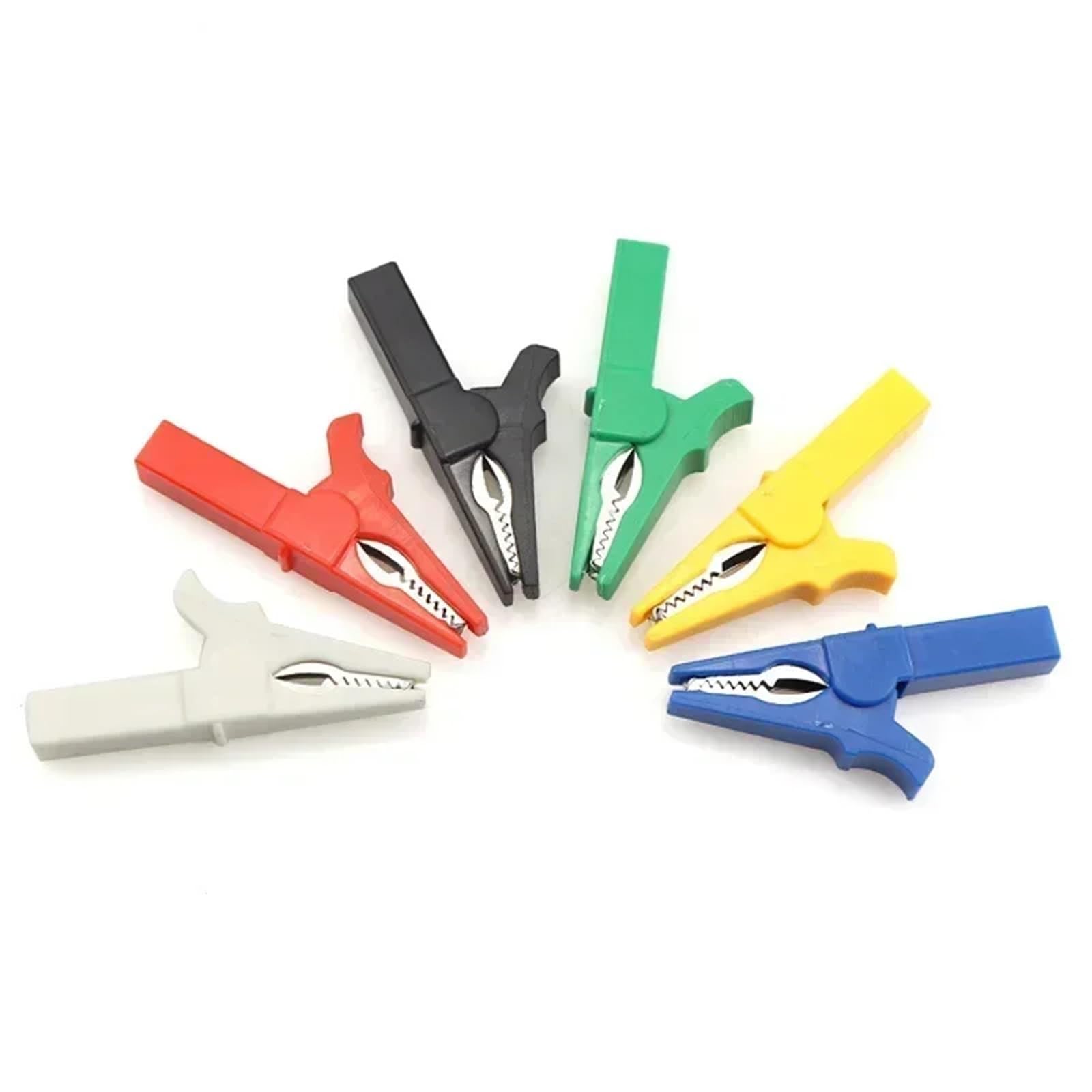 Niiyen Clip a Coccodrillo, Clip a Coccodrillo in Metallo di Grandi Dimensioni 35MMM, Morsetto Elettrico mentale in Ferro nichelato, per misuratore di sonda Nero Rosso