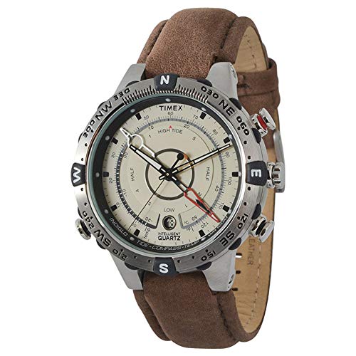 photo of hiker wearing the Timex Men's T2N720 Intelligent Quartz Tide Temp Compass