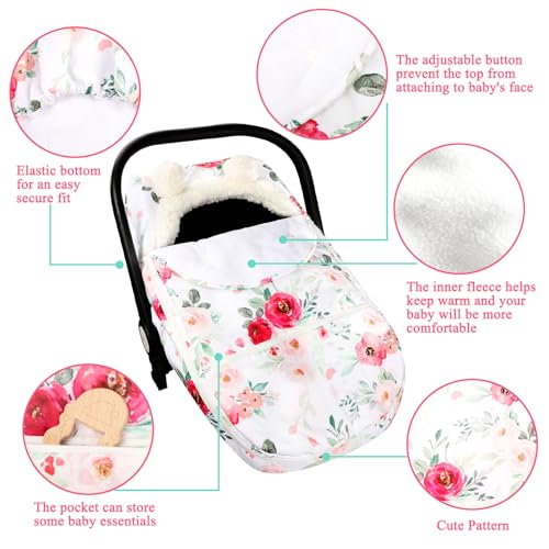 Tanofar FLOWER WINTER CARSEAT COVER Car Seat Covers For Babies Winter thumb #1