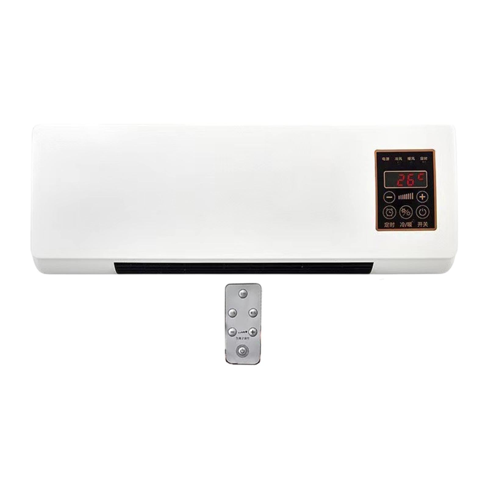 CALANDIS Small Wall Heater Low Noise Portable 8H Timer for Office Bathroom Indoor Use Solid White-image-34