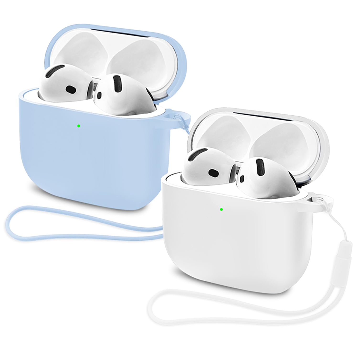 Mocarheri Funda de Silicona Compatible con AirPods 4.ª Generación con Kit de Limpiador, Fundas Protectora de Silicona para AirPods de 4 Generacion 2024, LED Visible Frontal, Negro — view 11