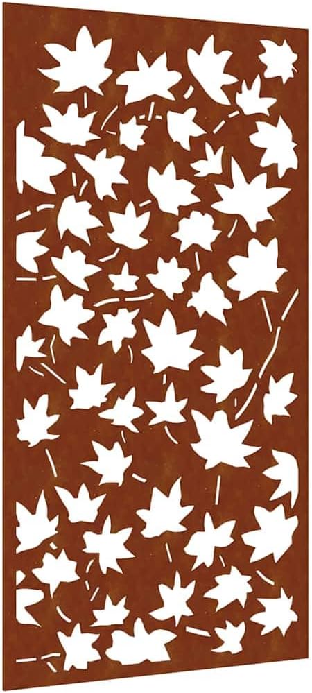 vidaXL Wall Art, Outdoor Metal Wall Decor, Garden Patio Wall Decoration Art Furniture, Garden Wall Ornament, Corten Steel Maple Leaf Design