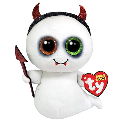 Ty Beanie Boo Tricky The Ghost with Horns for Halloween 2025-6"