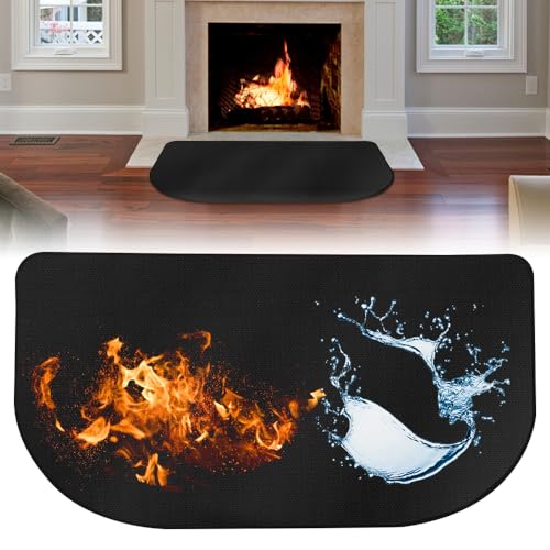 Funkenschutzplatte, Afenau 100x50 cm Feuerfeste Unterlage, Halbrund...