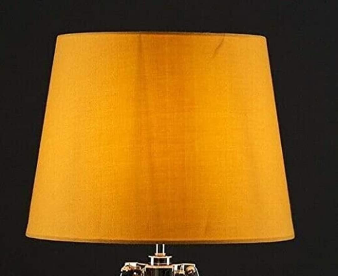 Amir Handicraft Shade Yellow Burlap Lampshade, (12" x 12" x 8") for Table and Floor Lamps-picture-17