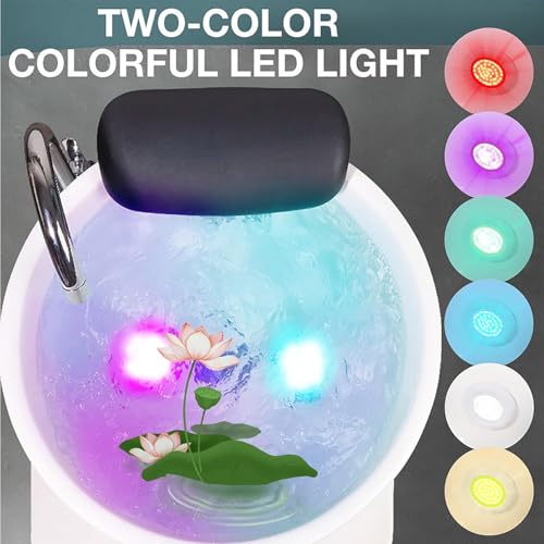 Tina de pedicura acrílica con masaje y luces LED miniatura 2