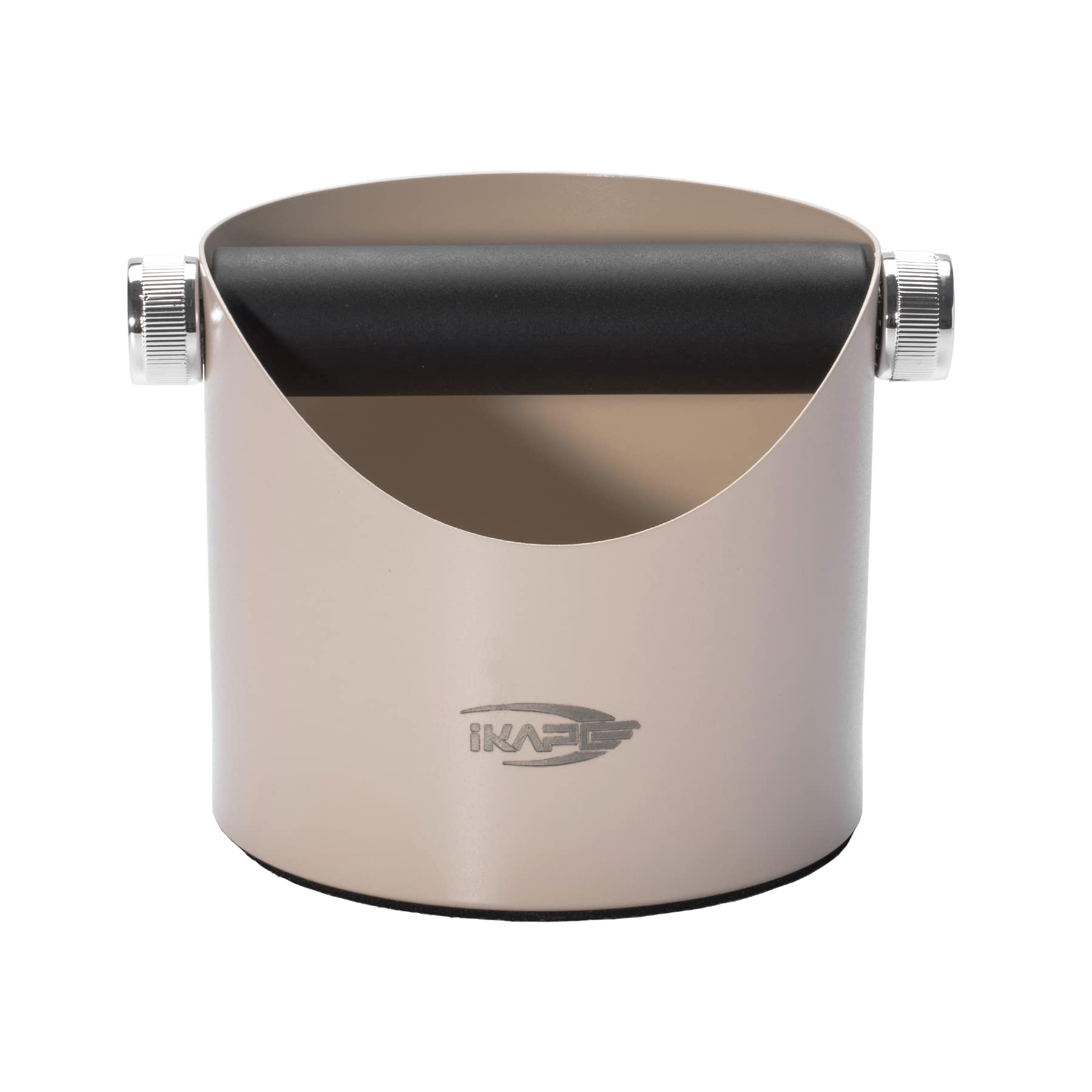 IKAPEEspresso Knock Box, Premium Coffee Knock Box, Space-Saving Coffee Dump Bin With Removable Knock Bar, and Non-Slip Base for Espresso Barista (Frosted White)