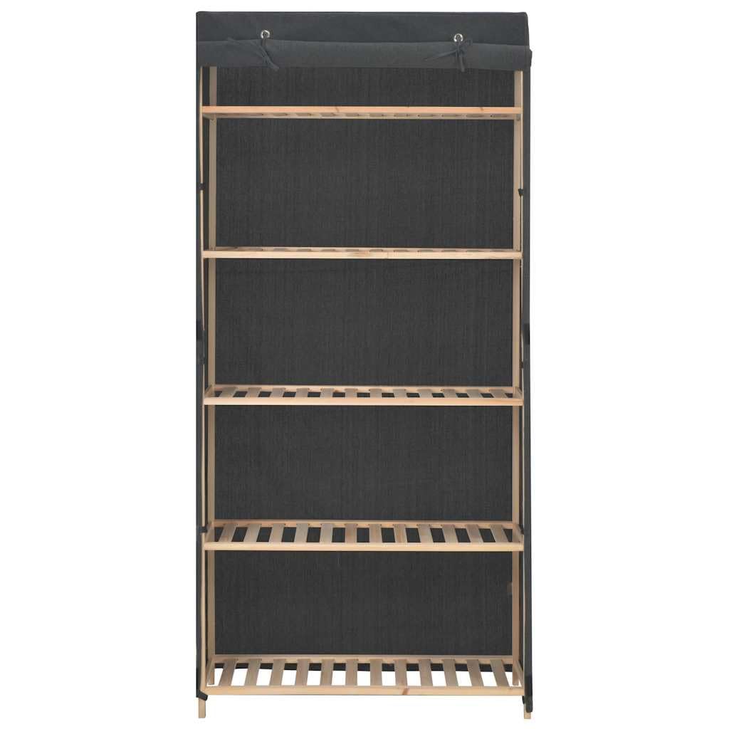 vidaXL Szafa, szara, 79 x 40 x 170 cm, materiałowa