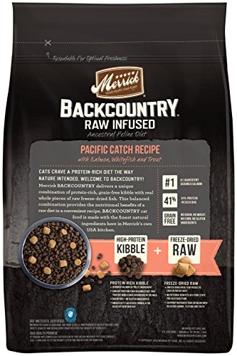 Merrick Backcountry Raw Infused Pacific Catch Recipe Grain Free Dry Cat Food