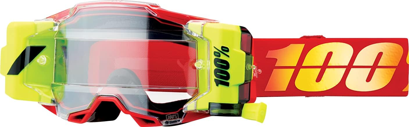 100% Armega Forecast Goggles OSFM Red/Yellow/Clear Lens