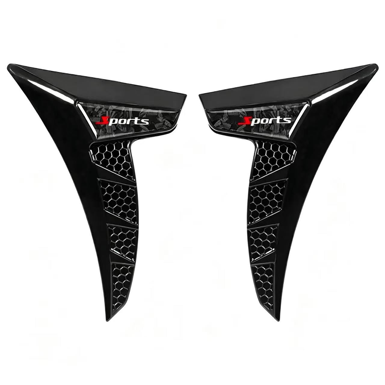 R-timer 2 Pcs Mud Flap Sticker for Seat/Cupra Ateca (2017-2025), Side Fender Decal Air Intake Vent Grille Wing Cover Winglets Sticker Side Vent Trim Car Accessories,Black