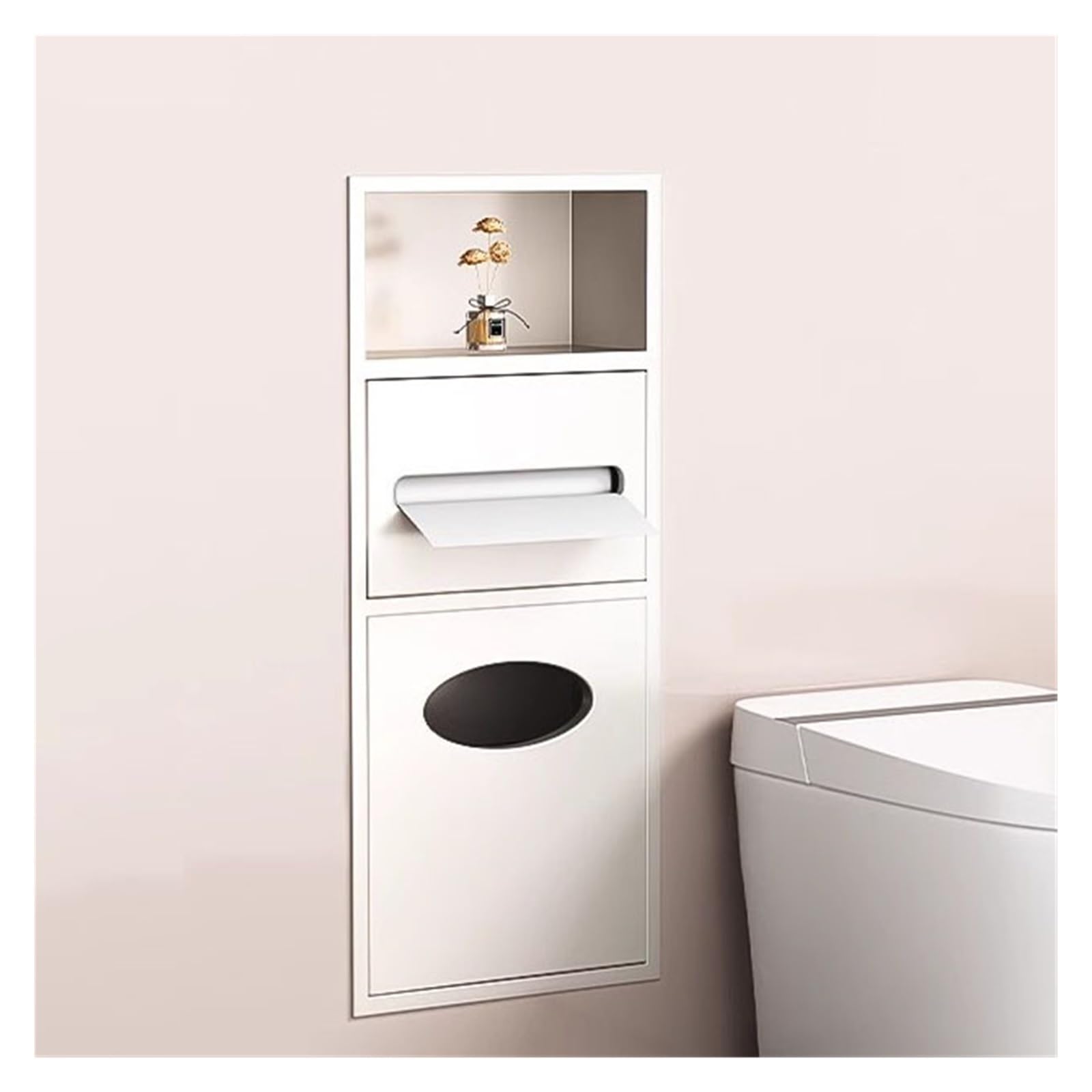 Niche de douche en acier inoxydable blanc étagère encastrée rangement mural cuisine salon chambre