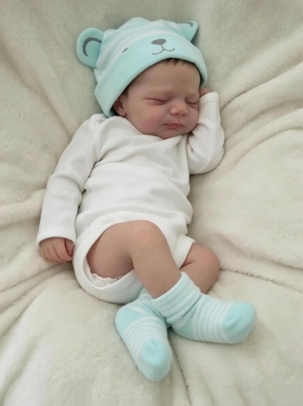 Reborn Lalka Baby 18 cali, realistyczna winylowa pełna sylwetka, 45 cm, niemowlęta dziewczynka, z korpusem z winylu, nadaje się do prania ręcznego, lalki Reborns, jak prawdziwe, prawdziwa