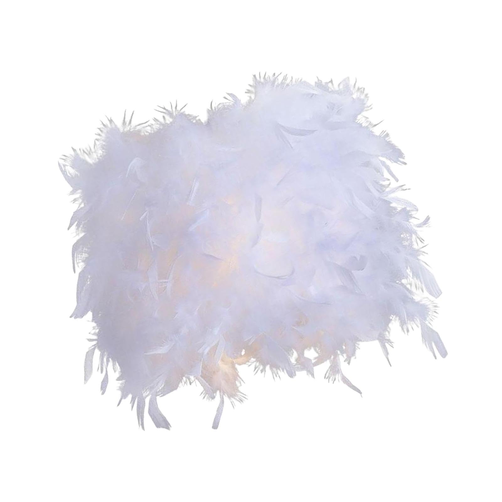 Fenteer Feder-Lampenschirm, Hängender Lampenschirm, Modernes Zubehör für Tischlampe und Stehlampe, Pendelleuchte, Abdeckung für Hochzeitsdekoration, Durchmesser 50 cm