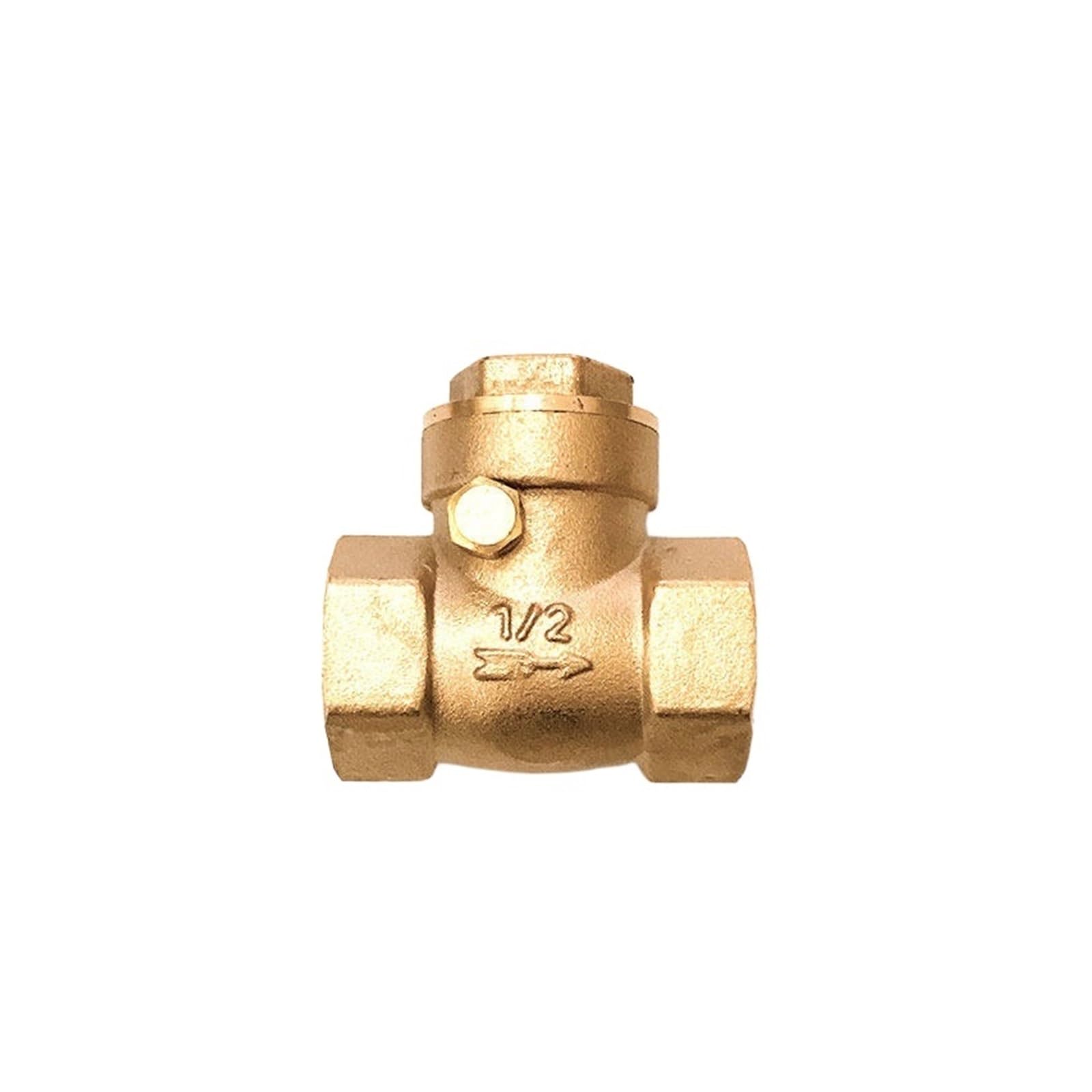 zawór zwrotny, Poziomy mosiężny zawór zwrotny jednokierunkowy z gwintem wewnętrznym 1/2"-4"