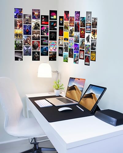 Image of Pack of 54 Gaming Wall Collage Kit Posters - 4 x 6 Inches Wall Decor Poster - Wall Art For Bedroom, Living room, Office - 1 Tissue Tape