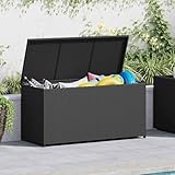 Spazio Extra per il Tuo Giardino: Questo baule da giardino in rattan PE (120x50x60 cm) è il compagno ideale per organizzare cuscini, coperte e libri, mantenendo il tuo patio impeccabile. Con il suo design elegante e il rivestimento in poliestere, protegge gli oggetti dall'umidità, perfetto per chi ama ospitare all'aperto senza preoccupazioni.