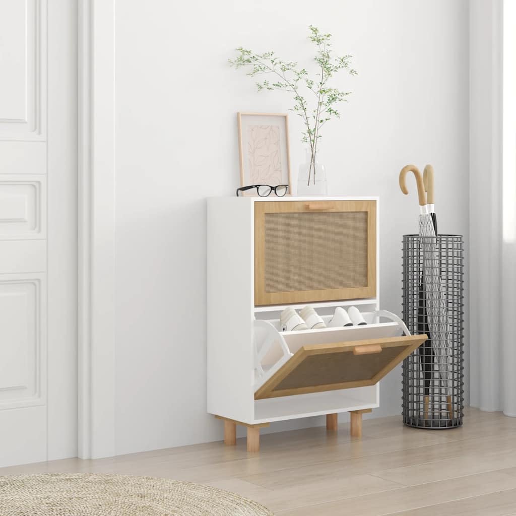 Rangement pour chaussures peu encombrant meuble d'entrée bois