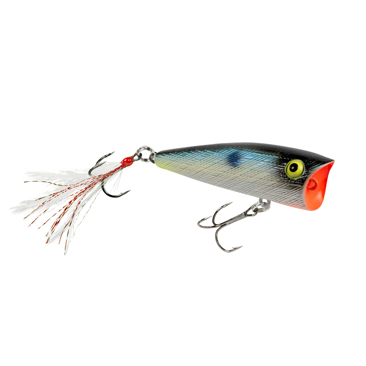 Rebel Pop-R Feathered Topwater Popper Fishing Lure
