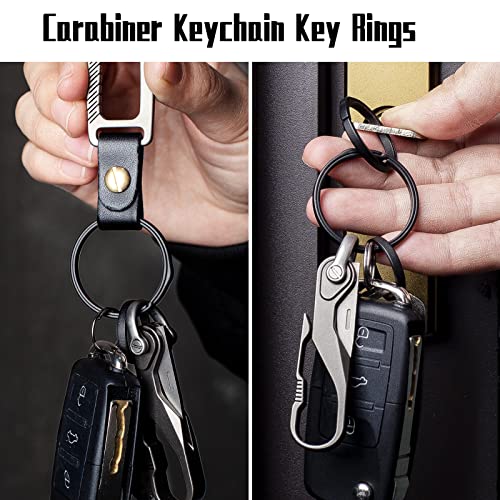 Image of TISUR Titanium Key Chain Rings, Heavy Duty Keychain Rings