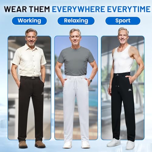 Meshirons Ice Silk Mesh Panel Casual Pants, Most Air Cooling Pants for Men Over 55, Quick Drying with Pockets Breathable2