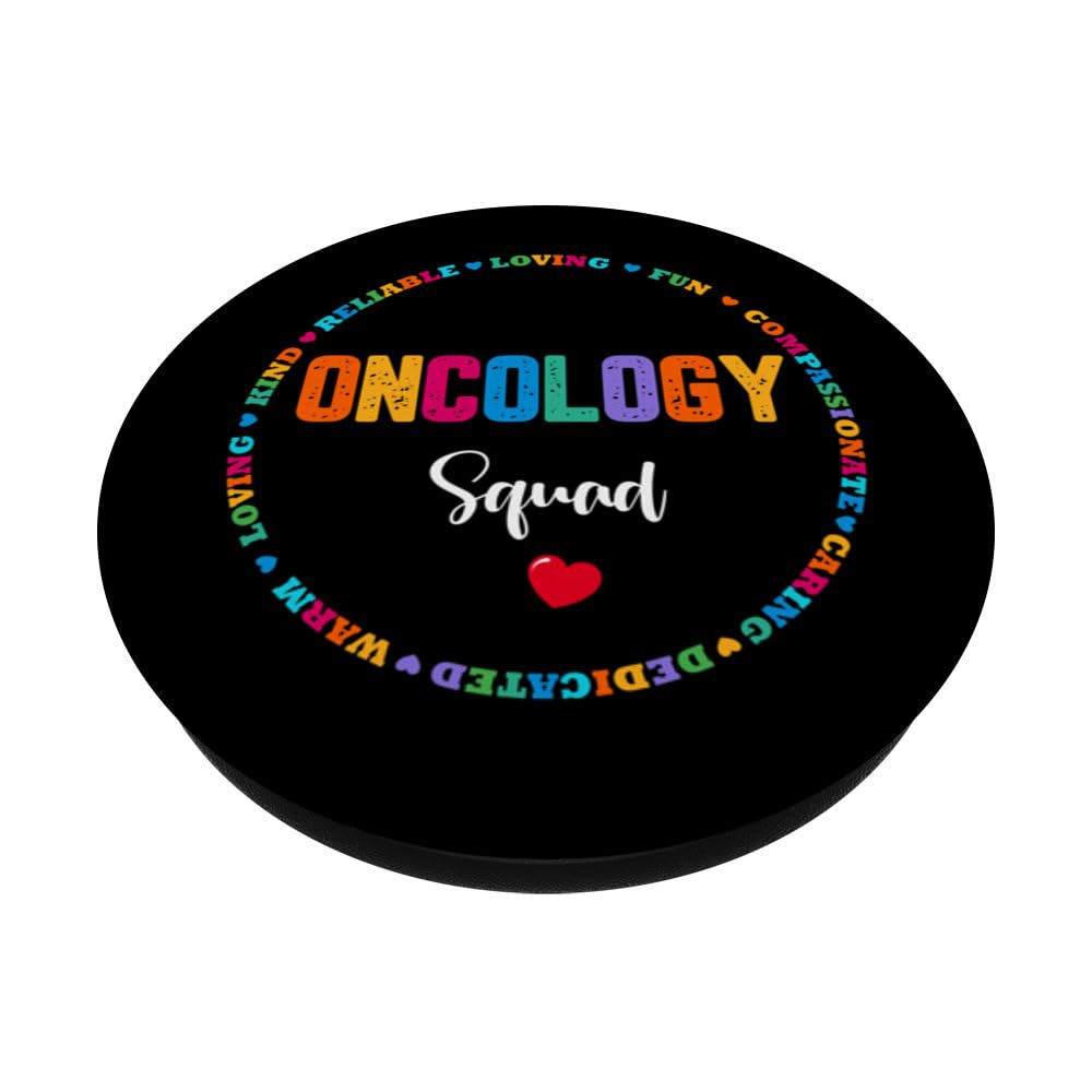 Oncology Squad Women Oncology Nurse Registered Nurse RN PopSockets Swappable PopGrip, Black - Image 2