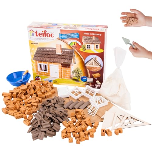 Teifoc 4300 Kit de Construction en Briques – Maison à colombages, Set créatif avec 200 Mini-Briques, Maison DIY à Construire, Jouet pour Filles et...