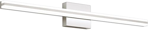 SOLFART Lámpara LED de tocador para baño, 31.9 pulgadas, moderna, plateada, para baño, 6000 K SOLFART Lámpara LED de tocador para baño, 31.9 pulgadas, moderna, plateada, para baño, 6000 K