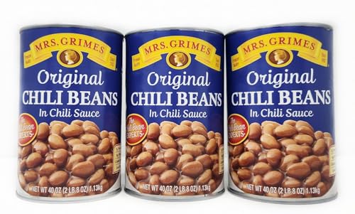 3 Pack of Original Chili Beans In Sauce Mrs Grimes The Experts Since 1902 (40oz)
