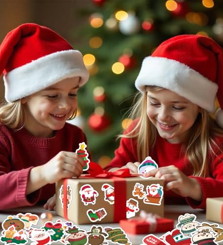 Stocking Stuffers for Kids, 100PCS Christmas Stickers, Xmas Games Crafts - image 6