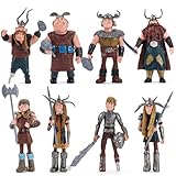 Jcnvcmc Train The Dragon Action Figures - Different Dragon Figurines Kids Toys for Birthday Party Favors Cupcake Toppers and Piñatas (Brown)