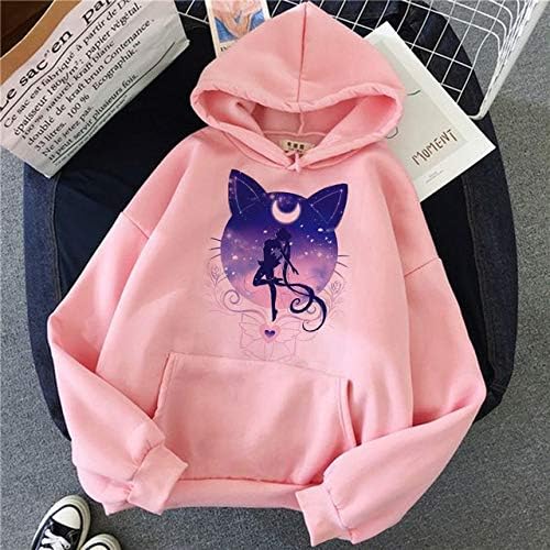 Miniatura 3 de DealG ood SailorMoon Sudadera con capucha - Sudadera SailorMoon - Sudaderas SailorMoon - Sudadera con capucha SailorMoon para mujeres y niñas