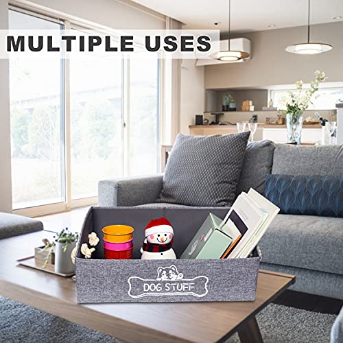 Large Dog Toy Box - Trapezoid Dog Toy Bin with Handles, Collapsible Pet Supplies Storage Basket, Perfect for Organizing Dog Cat Toys and Accessories - Image 6