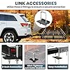55"x34" Trailer Hitch Cargo Carrier, 1000LBS Hitch Cargo Carrier with Ramp, Folding Aluminum Alloy Mobility Scooter Carrier, Wheelchair Carrier for Car with 2" Receiver & Reflective Strips for Truck