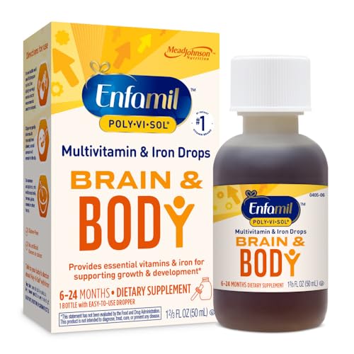 Image of Enfamil Poly-Vi-Sol with Iron Liquid Multivitamin Drops, Supports Growth & Development*, 50mL Bottle​
