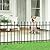 FOREHOGAR Decorative Metal Garden Fence 24 in H x 10 ft L, Border Fence Panels Animal Barrier for Dogs, No Dig Garden Fencing for Yard Patio Flower Bed Lawn Outdoor 5 Panels + 6 Stakes Black