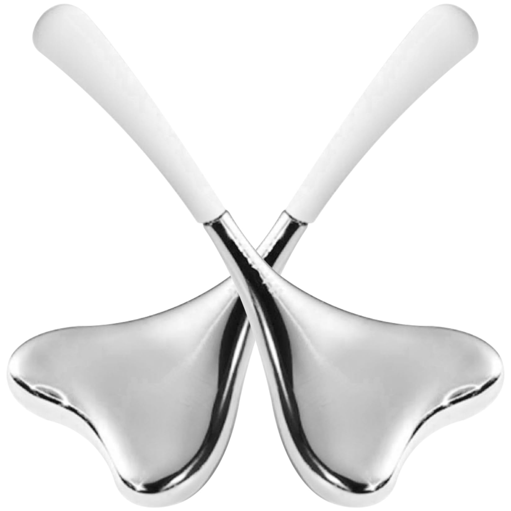 1 paio di globi di ghiaccio per la cura della pelle del massaggiatore viso per il viso con custodia in acciaio inossidabile a forma di V Strumenti Gua Sha