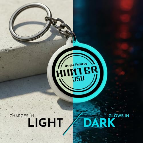 Image of Mi Glow Store Glow in Dark Keychain for Bike Men | Gift for Man | Bike Accessories | Charges in Light Glows in Dark | Key chain for Bike
