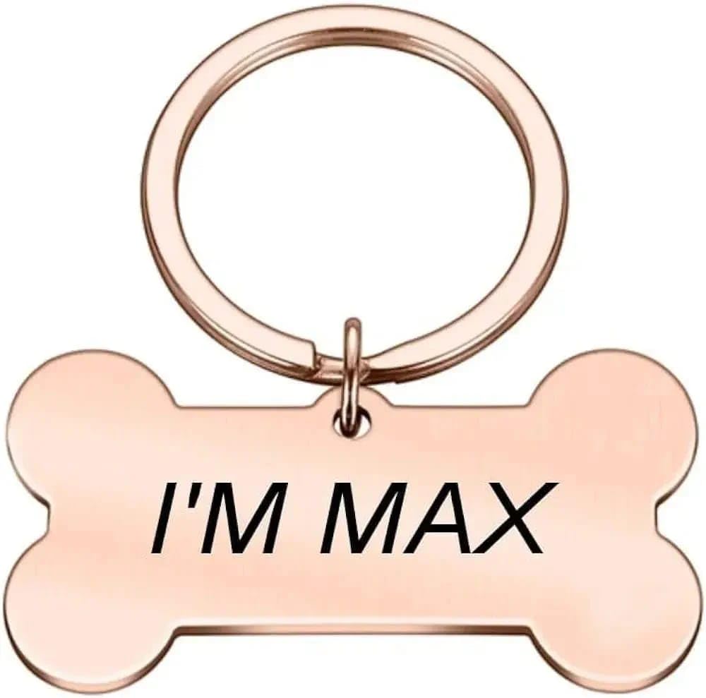 SUBMARINE Personalized Stainless Steel Engraved Name Tag for Pet Dog, Cat ID Owner Engraved Bone Shape Tag Double Sided Dog Cat Pet Name Phone Number Tag (Size-5 CM) (Rose Gold) (B0D1VMC1N6) Amazon Price History, Amazon Price Tracker