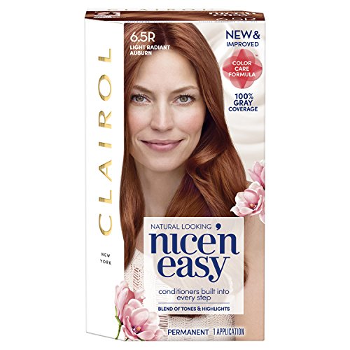 Clairol Nice'n Easy Permanent Hair Color, 6.5R Light Radiant Auburn, 1 Count