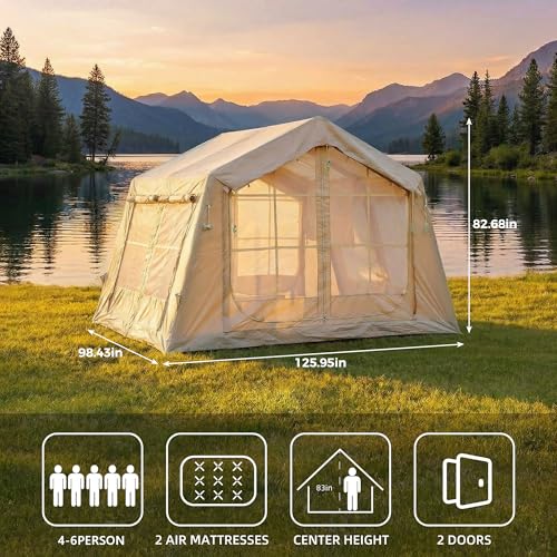 Carpa inflable para camping de 4 a 6 personas 4 estaciones miniatura 2