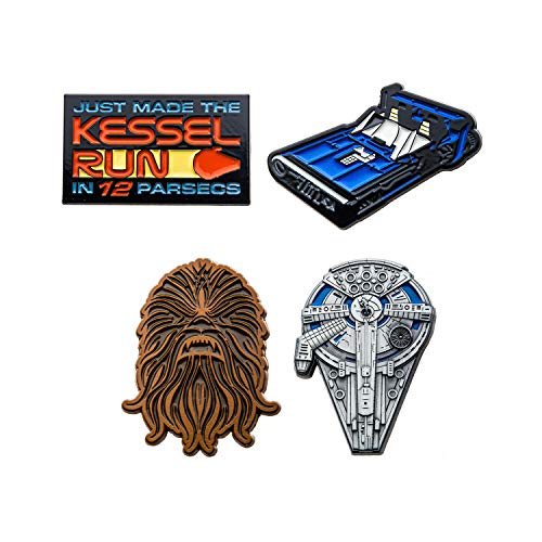 Star Wars Jewelry Unisex Adult Base Metal Lapel Pin Set (4 Piece), Multi, One Size