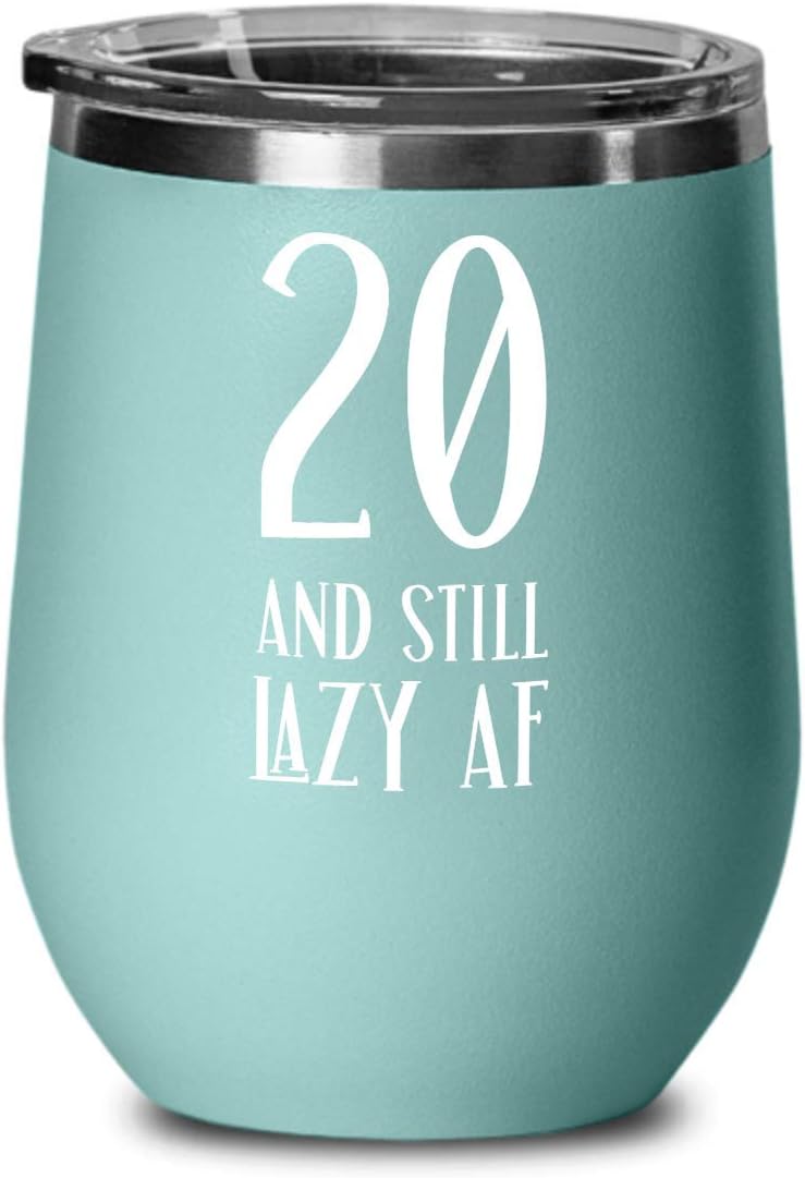 20th Birthday Gifts For Women Novelty Wine Tumbler for Twenty Year Old Son Gag Gifts For Men Twentieth Birthday Coffee Mug Tea Cup Gift For Him and He