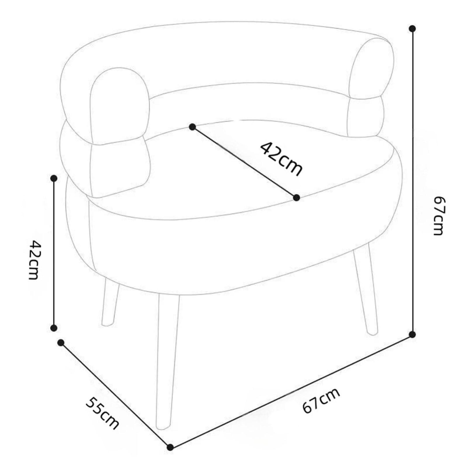 Poltrona da Salotto,Poltrona Imbottita In Tessuto Teddy con Braccioli,Design Avvolgente,Struttura In Legno e Gambe In Acciaio,per Soggiorno e Camera da Letto D