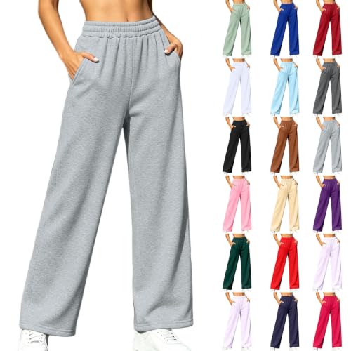 FOCLMP Wide Leg Sweatpants Women Baggy Loose Casual Active Jogger Pants - image 1