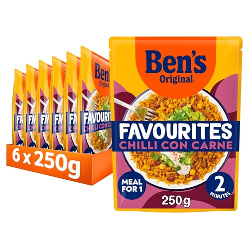 Ben's Original Favourites Risotto Chilli con Carne Pouch, Bulk Multipack 6 x 250g